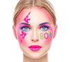 GP15770 – 80s Party Gesicht Glitzer Sterne – Farbe: Mehrfarbig