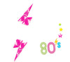 GP15770 – 80s Party Gesicht Glitzer Sterne – Farbe: Mehrfarbig