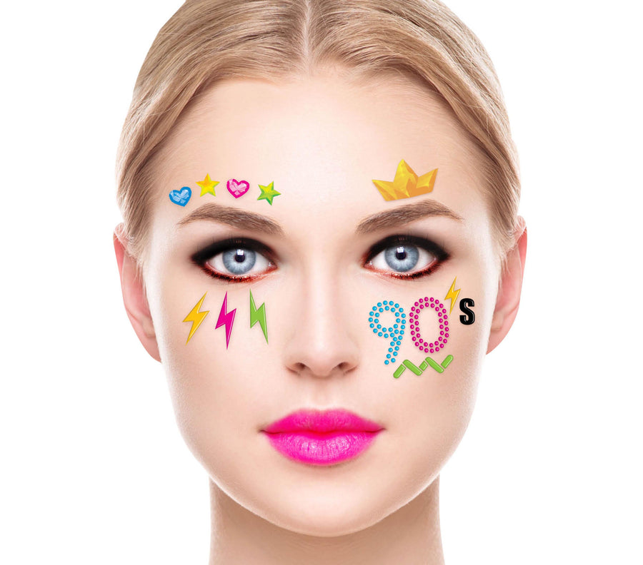 GP15771 – Disco Festival Gesicht Kristalle 90er – Farbe: Mehrfarbig, Ansicht 2