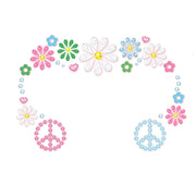 Hippie Gesichtsschmuck für Damen 10 x 13 cm Blumen, Bild 3