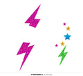 Blitz Gesichtssticker für Damen 15 x 13 cm Glitzer