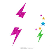 Blitz Gesichtssticker für Damen 15 x 13 cm Glitzer, Bild 1