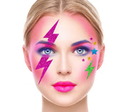 Blitz Gesichtssticker für Damen 15 x 13 cm Glitzer, Bild 2