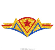 Superheldin Gesichtssticker für Damen 10 x 5 cm, Bild 1