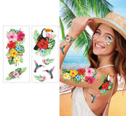 Hawaii Tattoos für Erwachsene 14 x 30 cm Blumen, Bild 2