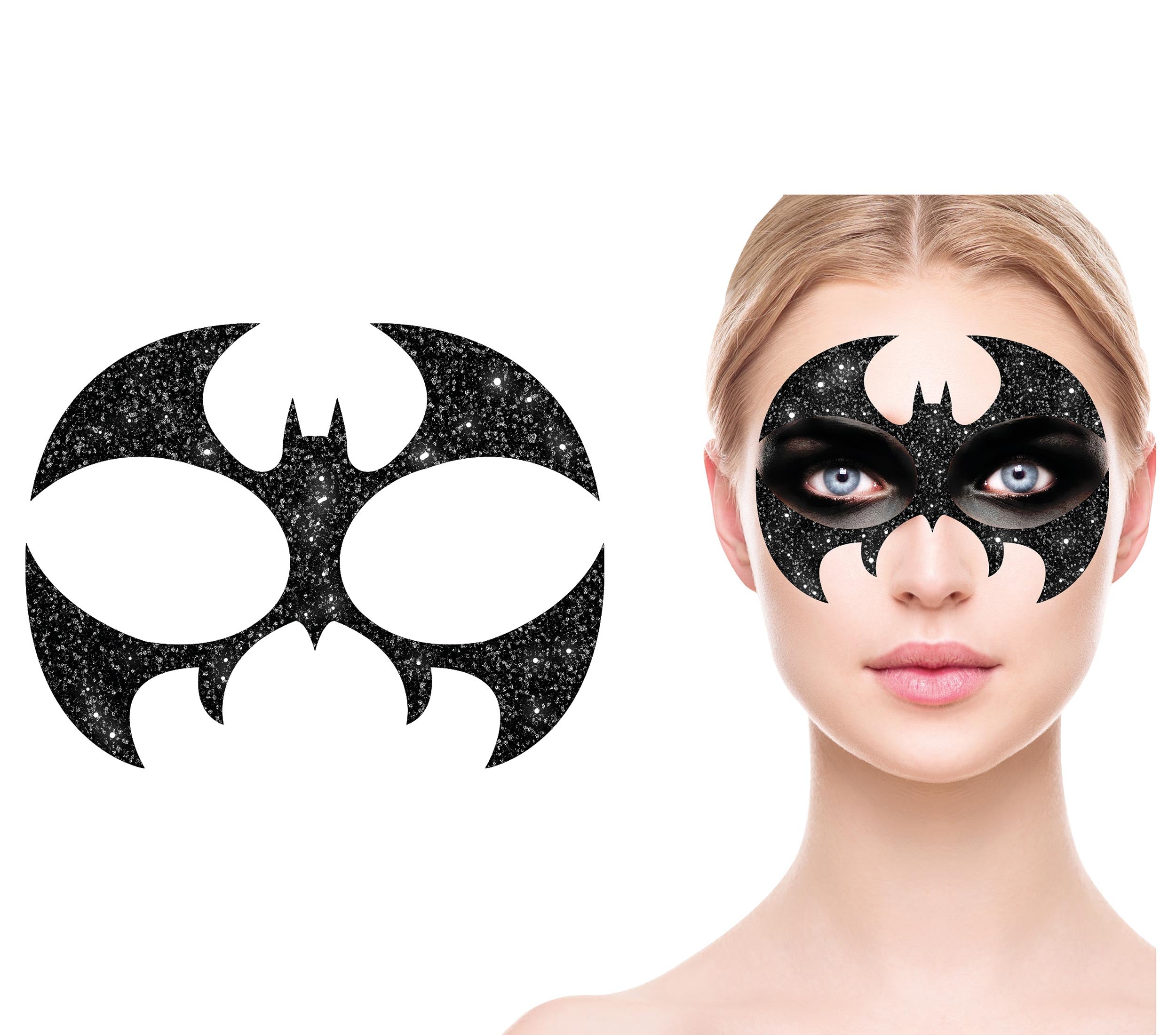 GP15856 – Fledermaus Maske Aufkleber Party – Farbe: Schwarz