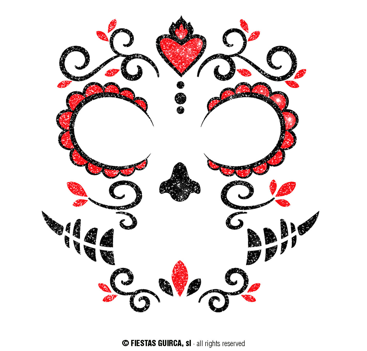 GP15857 – Tag Der Toten Catrina Aufkleber – Farbe: Schwarz