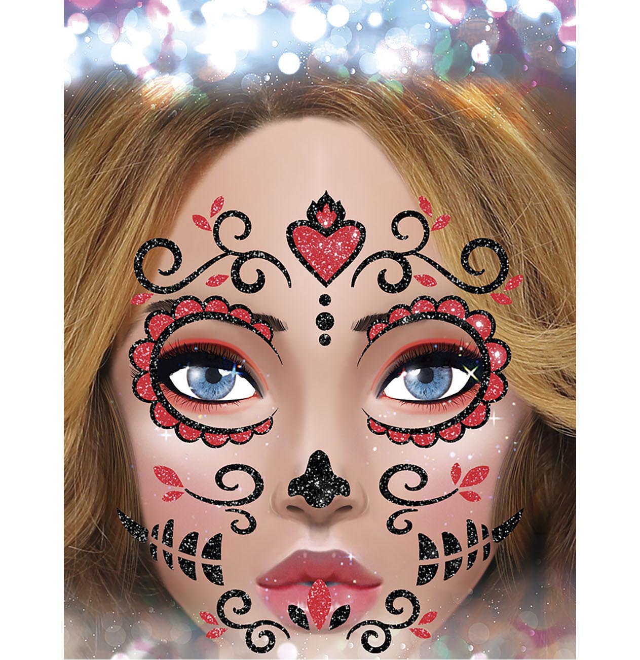 GP15857 – Tag Der Toten Catrina Aufkleber – Farbe: Schwarz
