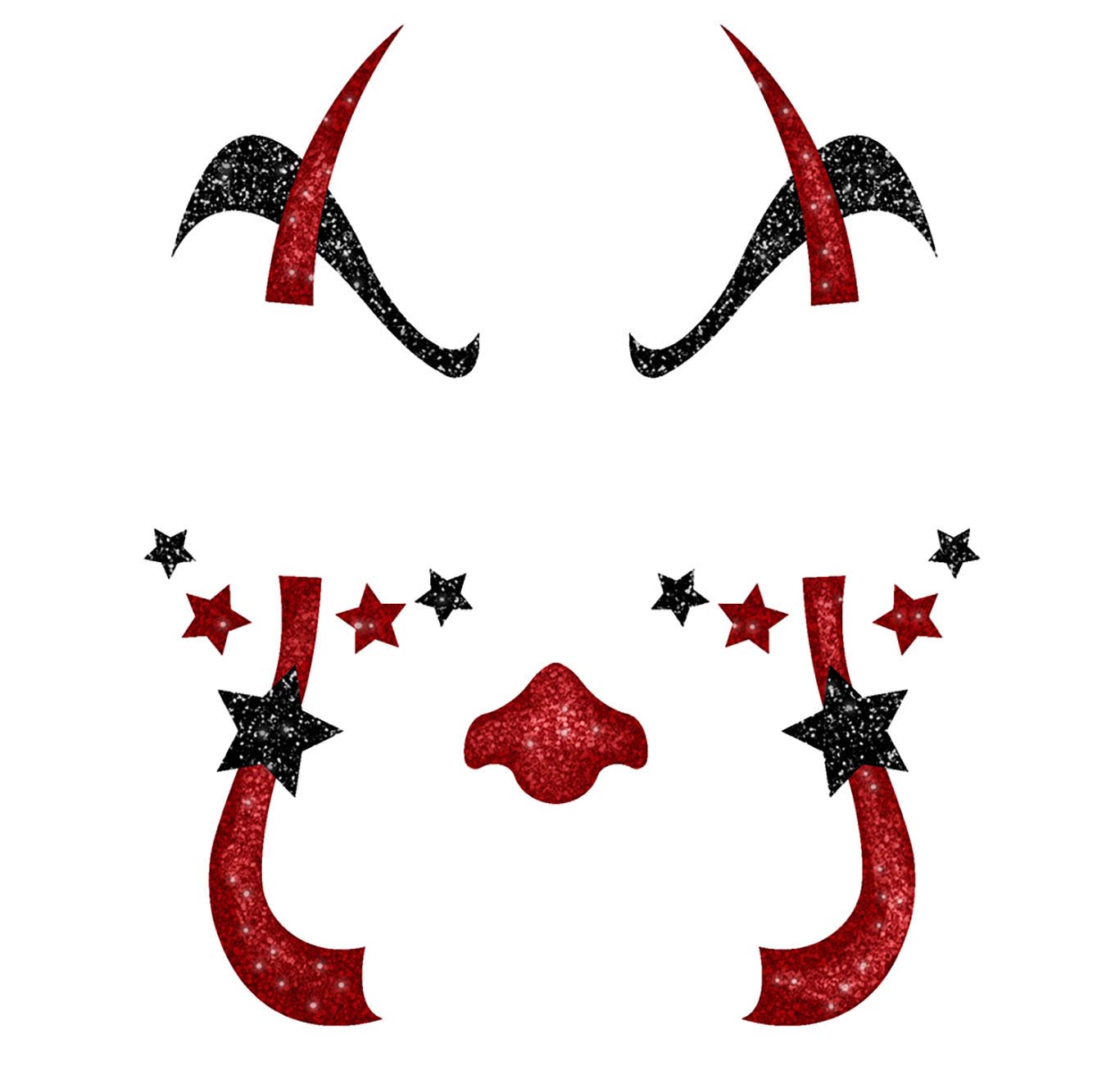 GP15858 – Clown Party Face Sticker Halloween Make – Farbe: Schwarz
