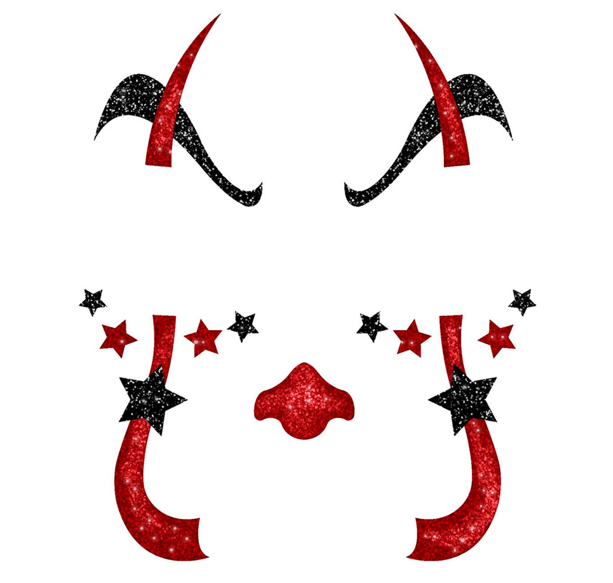 GP15858 – Clown Party Face Sticker Halloween Make – Farbe: Schwarz