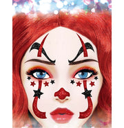 Horrorclown Gesichtsaufkleber für Damen 13 x 15 cm, Bild 5