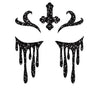 GP15859 – Religion Halloween Gesicht Aufkleber Kreuz – Farbe: Schwarz