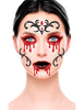 GP15861 – Vampir Halloween Gesicht Aufkleber Glitzer – Farbe: Schwarz