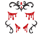 Vampirin Gesichtsaufkleber für Damen 13 x 15 cm, Bild 4