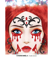 Vampirin Gesichtsaufkleber für Damen 13 x 15 cm, Bild 5