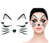 GP15863 – Katze Fledermaus Gesicht Aufkleber – Farbe: Schwarz