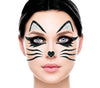 GP15863 – Katze Fledermaus Gesicht Aufkleber – Farbe: Schwarz