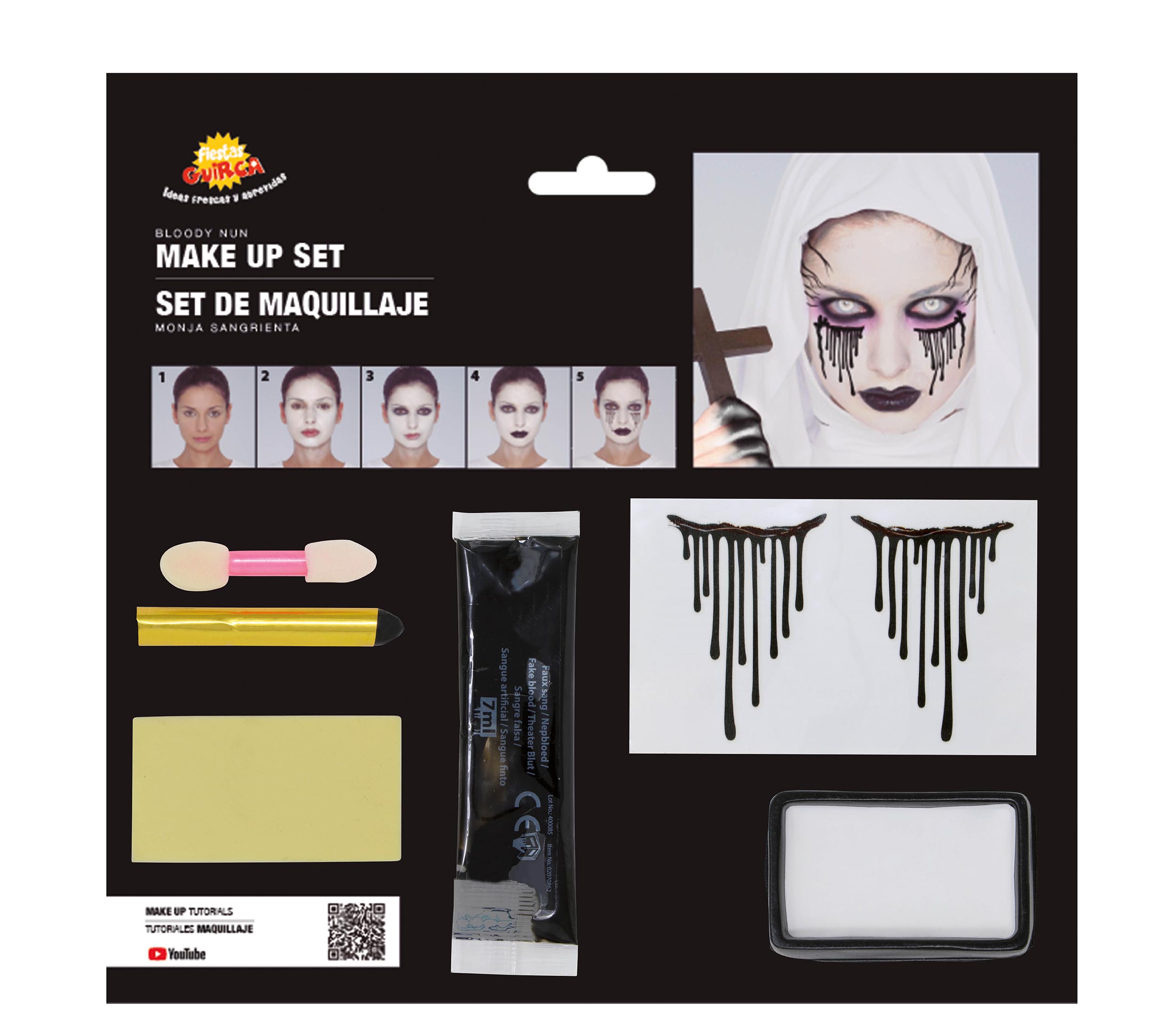 GP15871 – Nonne Halloween Make Up Set – Farbe: Mehrfarbig