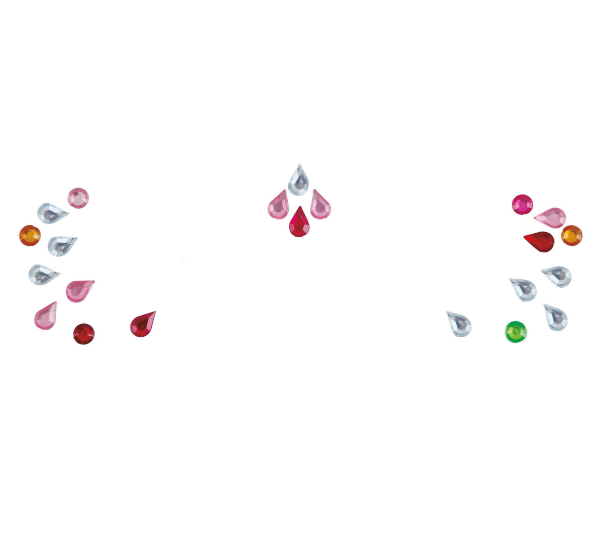 GP15877 – Schmuck Für Gesicht Strasssteine – Farbe: Mehrfarbig