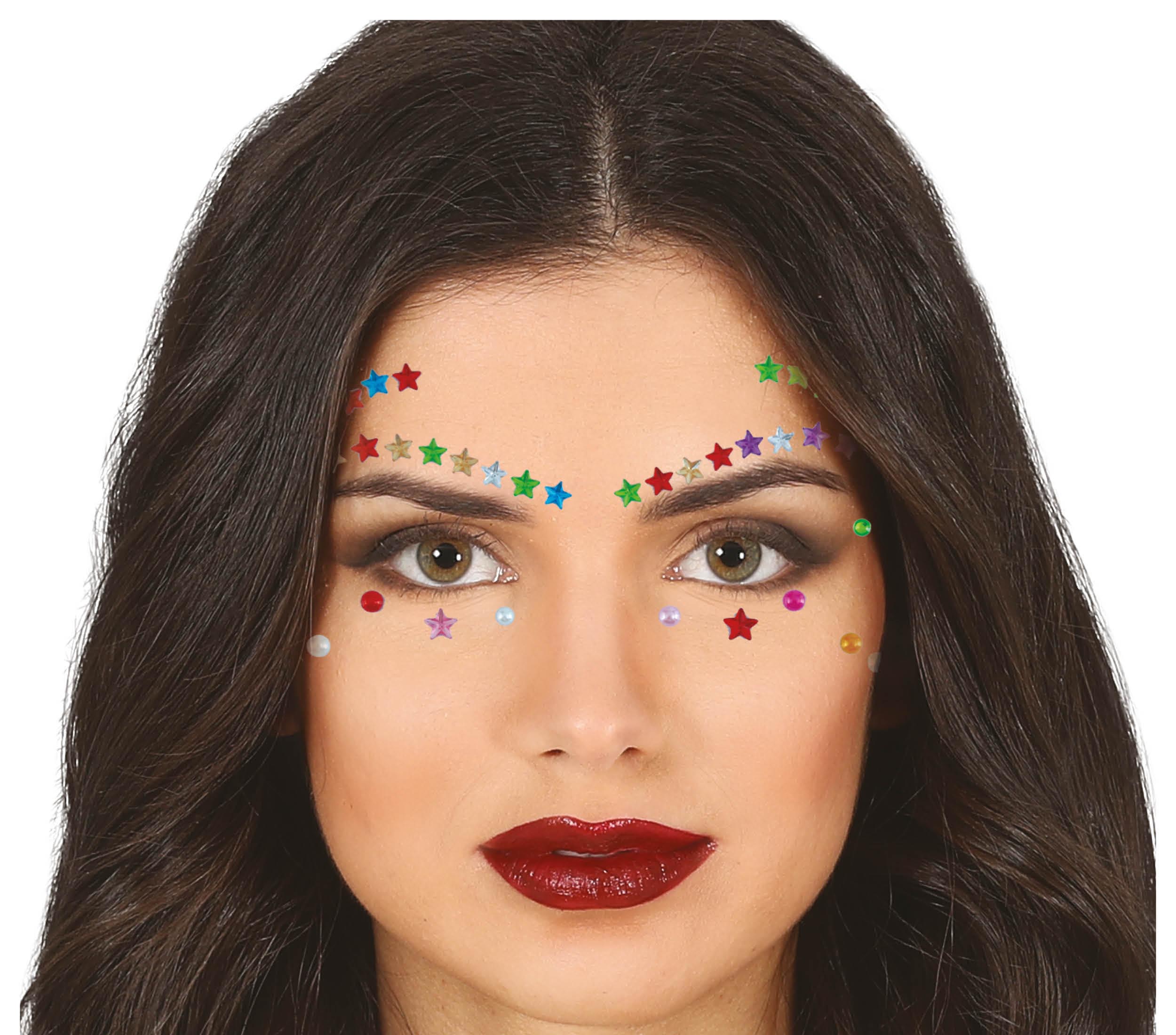 GP15880 – Schmuck Fuer Das Gesicht Karneval Party – Farbe: Mehrfarbig