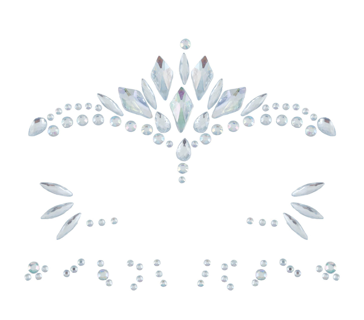 GP15883 – Schmuck Gesicht Glitzer Kristalle – Farbe: Silber