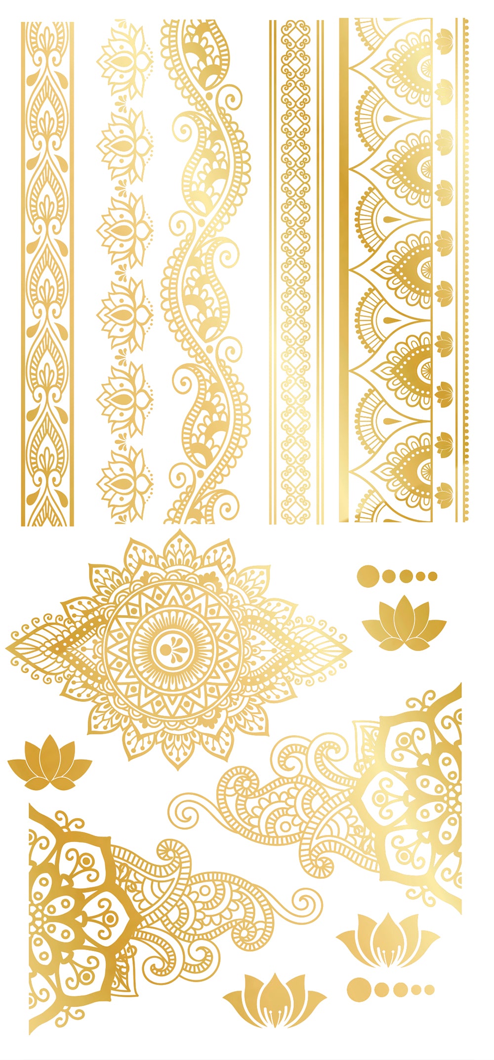 GP15934 – Wüstenprinz Tattoo Goldene Ornamente – Farbe: Gold