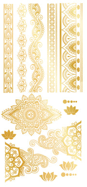 Orient Tattoo für Erwachsene 14 x 30 cm gold, Bild 3
