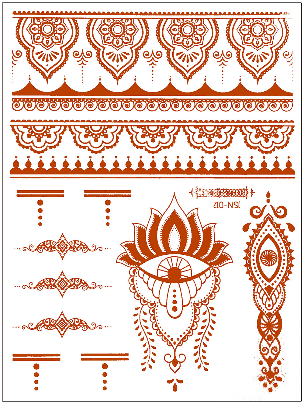GP15935 – Wüstenprinz Tattoo Schablone Karneval – Farbe: Blau
