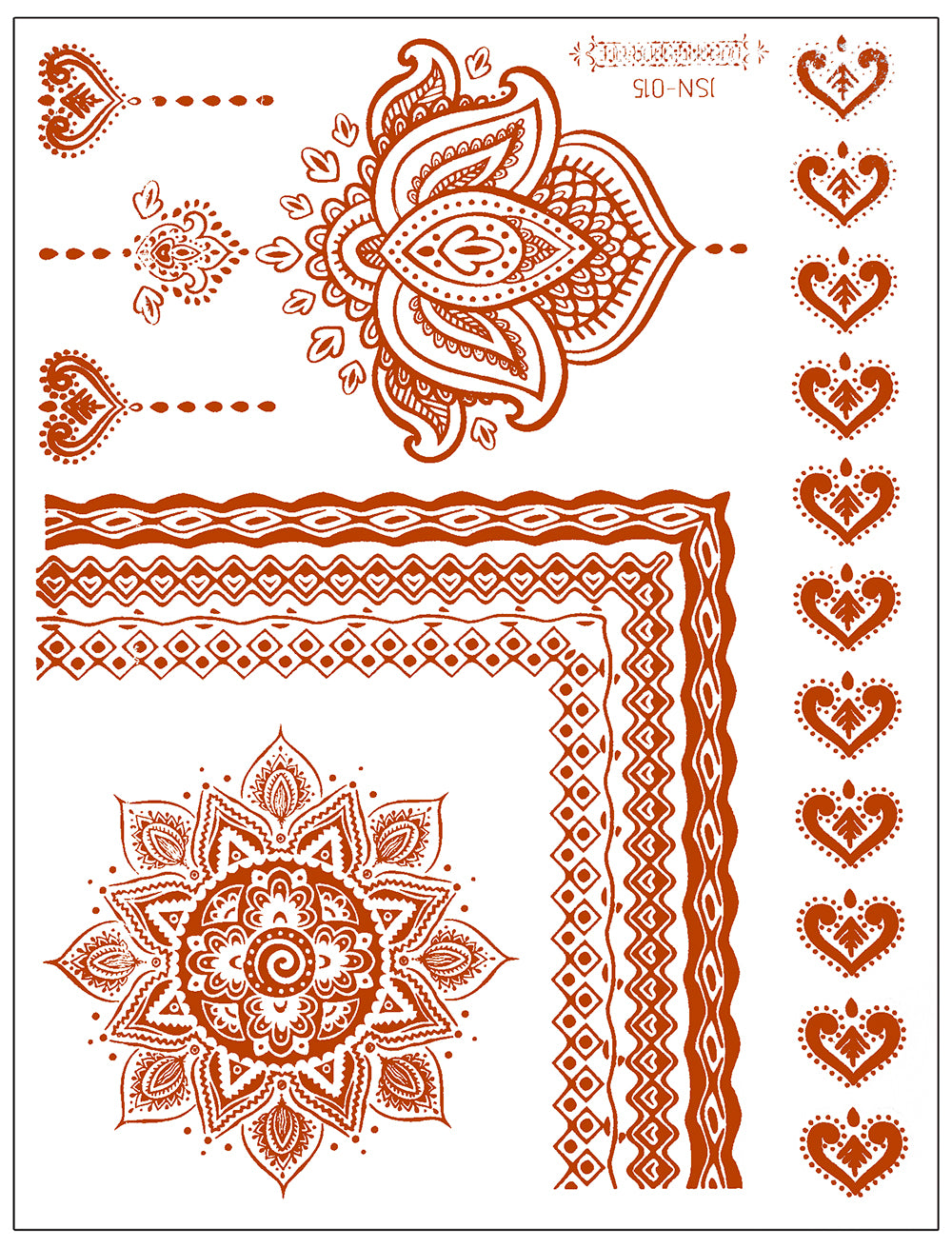 GP15935 – Wüstenprinz Tattoo Schablone Karneval – Farbe: Blau