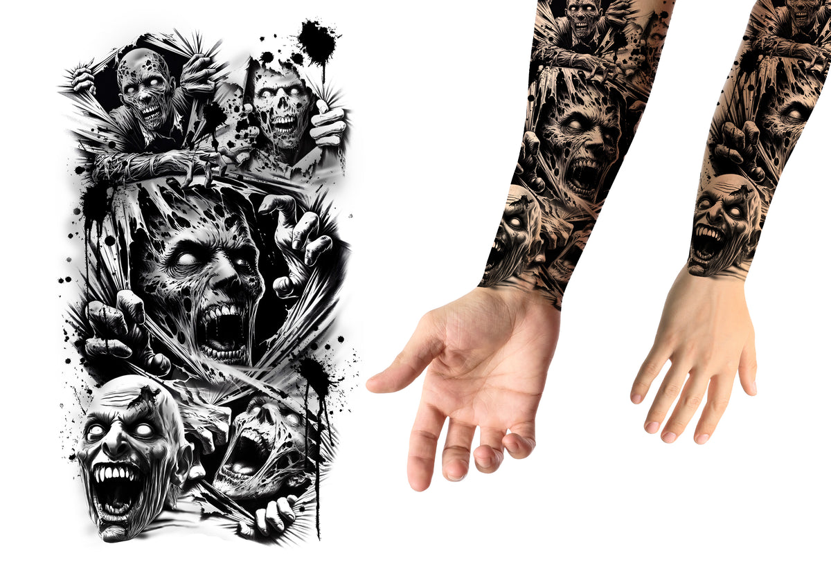 GP15942 – Zombie Halloween Temporäre Täuschung – Farbe: Schwarz