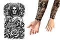 Tag der Toten Tattoo für Erwachsene 14 x 30 cm