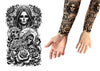 GP15943 – Tag Der Toten Halloween Tattoo Kunst – Farbe: Schwarz