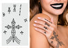 GP15950 – Vampir Gothic Kreuz Handschmuck – Farbe: Schwarz