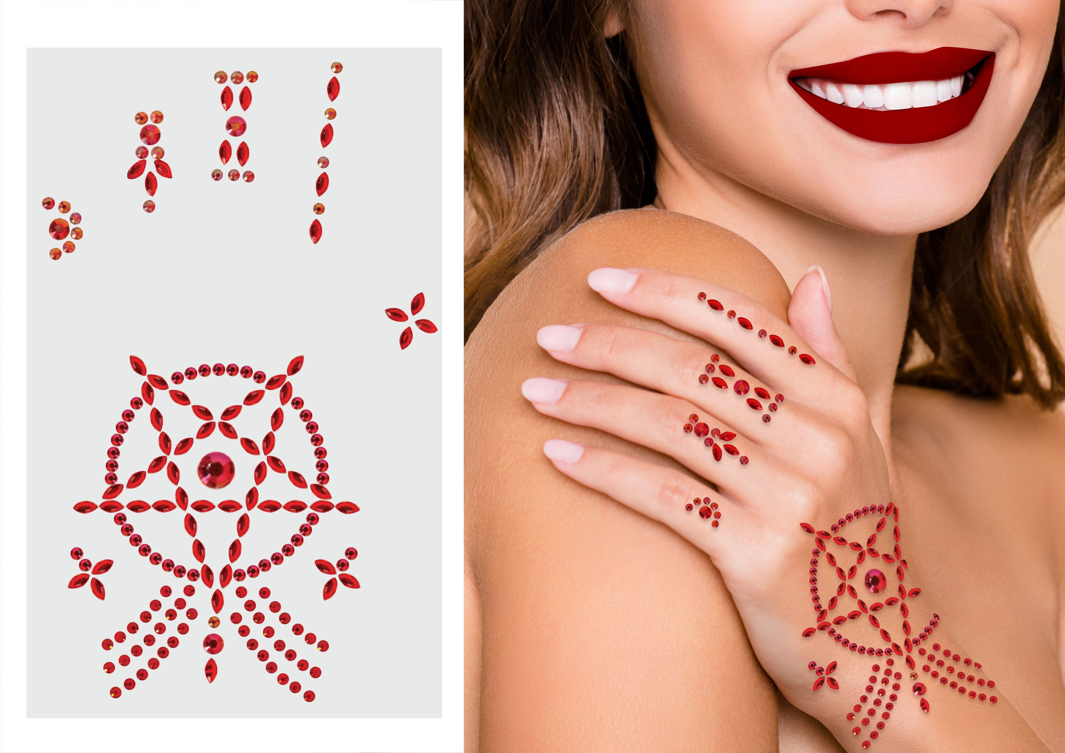 GP15951 – Dämon Halloween Hand Schmuck – Farbe: Rot
