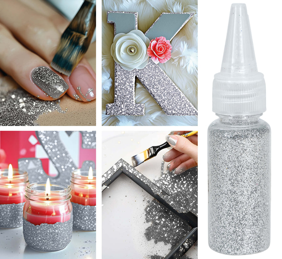 Deko Glitzer silber 10 g für Kinder und Erwachsene