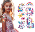Einhorn Tattoos für Kinder 14 x 30 cm Regenbogen