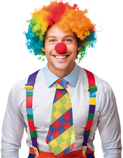 Clown Krawatte für Erwachsene kariert 55 cm, Bild 1