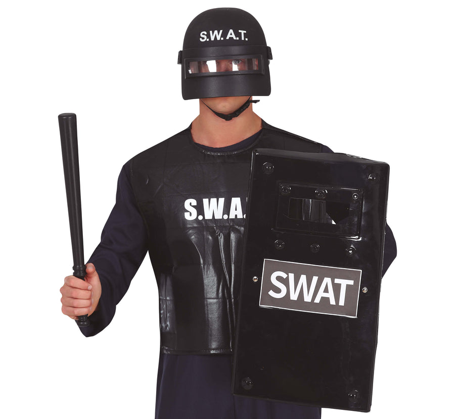 SWAT Schild für Erwachsene 65 x 40 cm Polizei