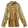 GP16054 – Film 90s Tiger Look Kostüm Cap Hemd – Größe: 48 - 50 (M) – Farbe: Gold