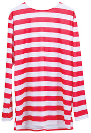 Ringelshirt Kostüm Set für Herren rot weiß, Bild 4