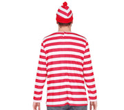 Ringelshirt Kostüm Set für Herren rot weiß, Bild 5