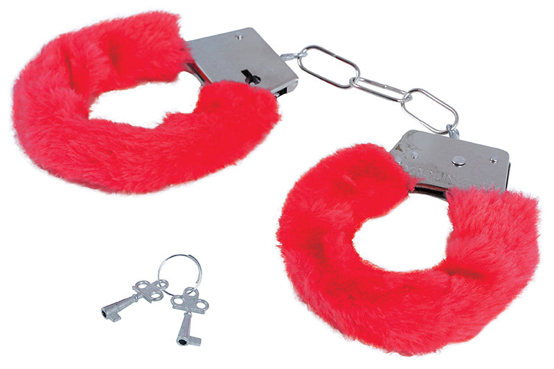 GP17574 – Sado Plüschhandschellen Junggesellenabschied – Farbe: Rot