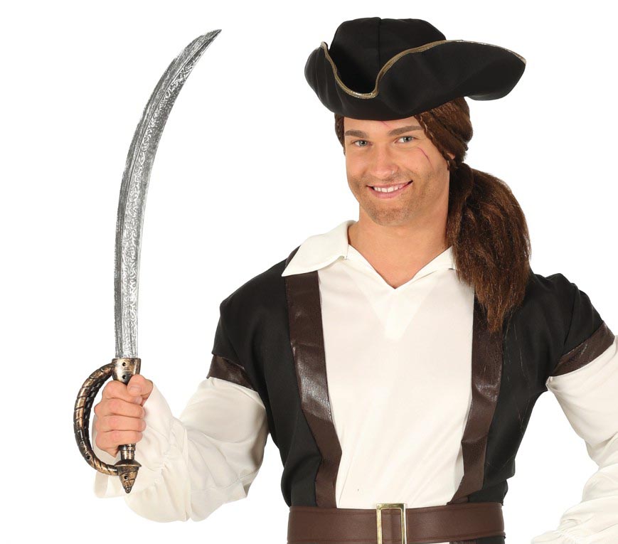 Piratensäbel für Erwachsene 70 cm Entersäbel
