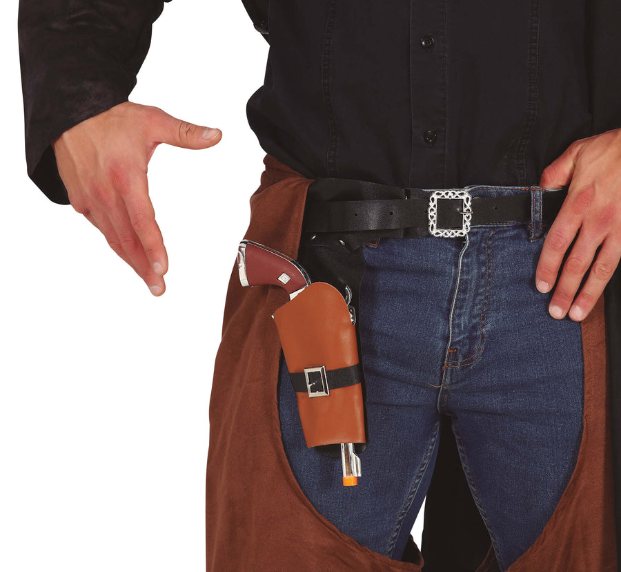 Cowboy Holster für Erwachsene mit Pistole 25 cm