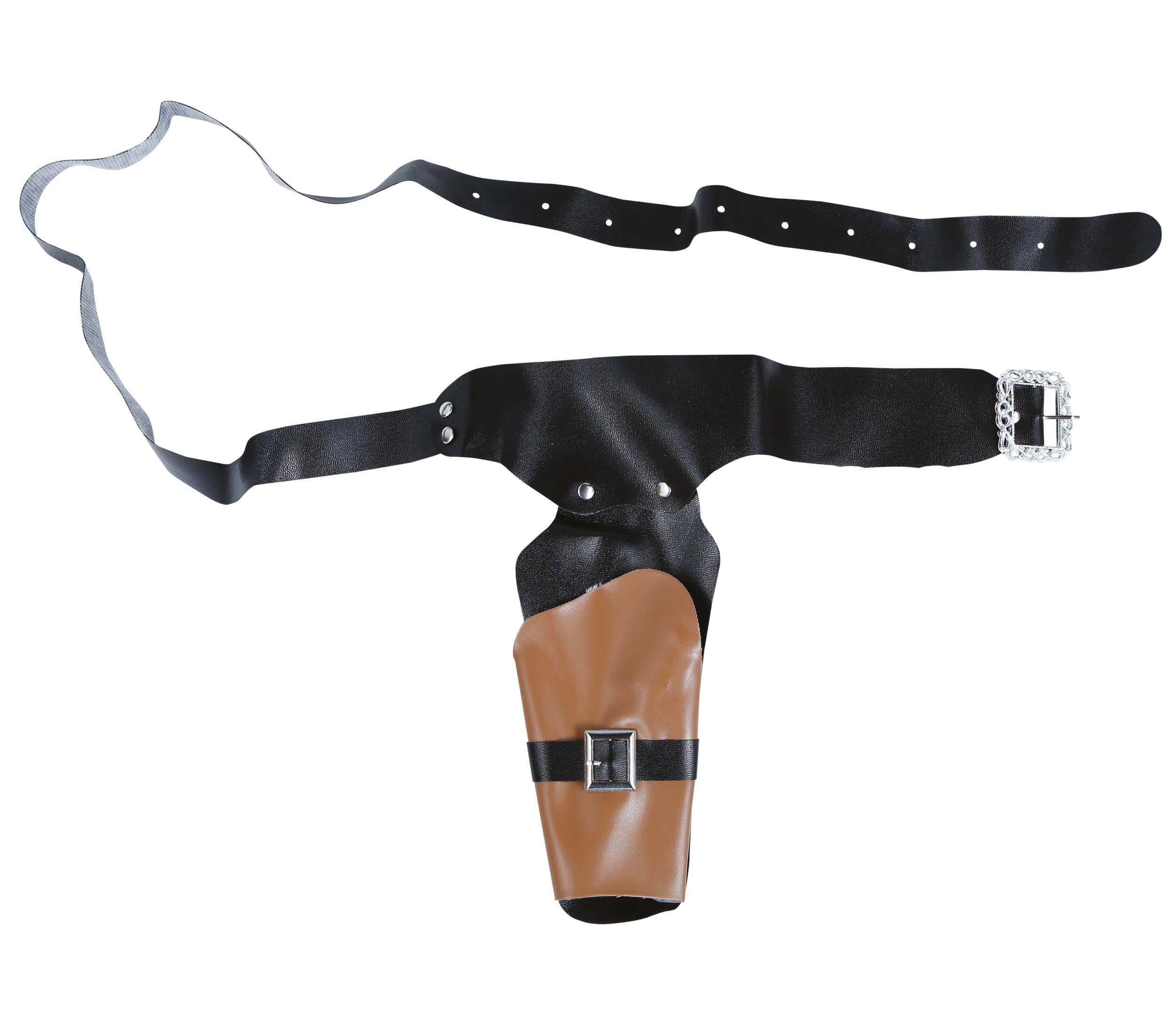 GP16088 – Cowboy Pistolenholster Western Kostüm – Farbe: Braun