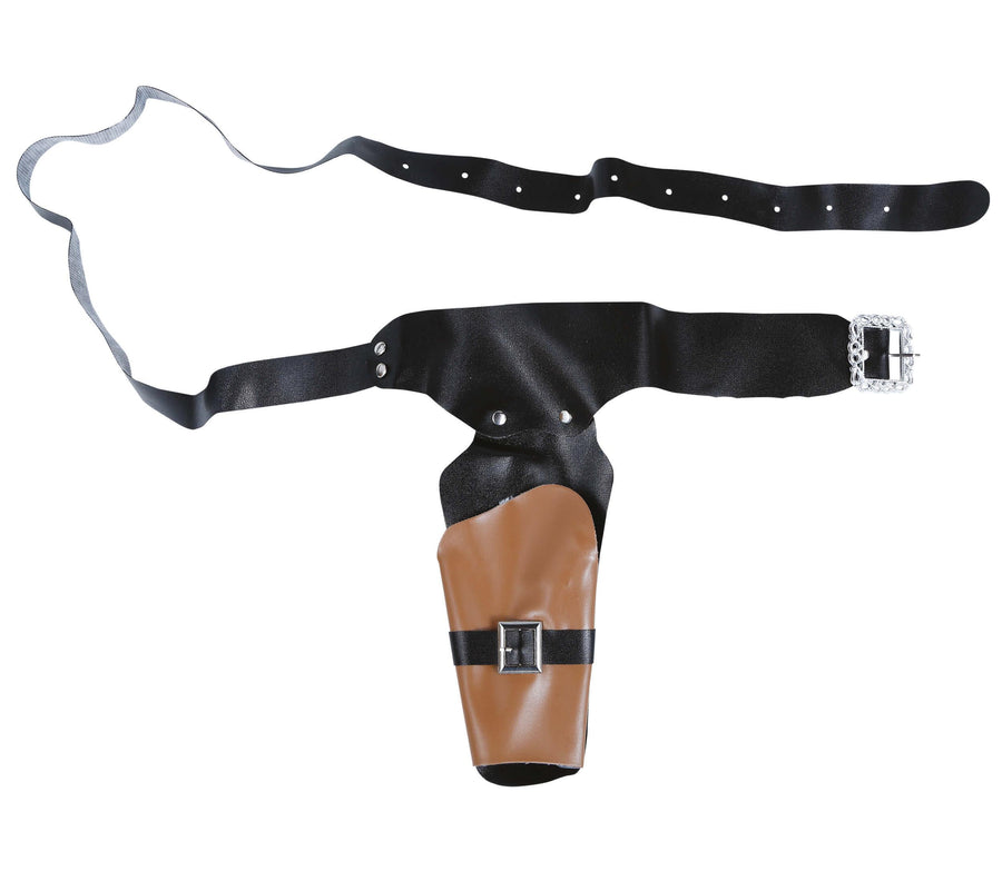 GP16088 – Cowboy Pistolenholster Western Kostüm – Farbe: Braun, Ansicht 2