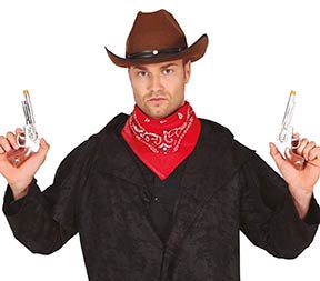 Cowboy Pistolen für Erwachsene 2 Stück 20 cm