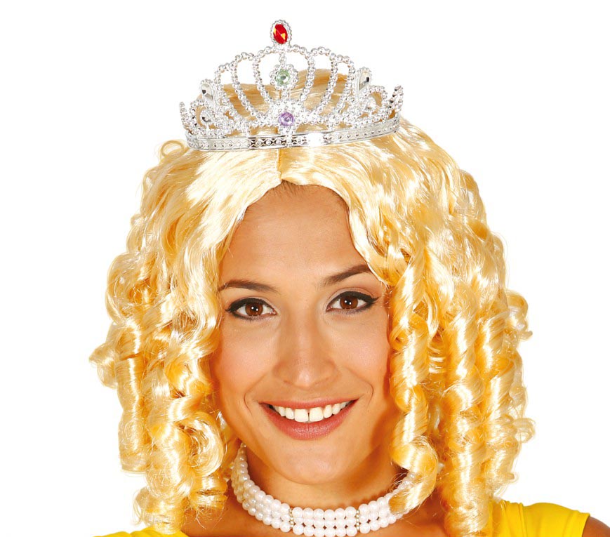 GP16110 – Prinzessinnen Tiara Mittelalterliche Märchenkönigin – Farbe: Silber