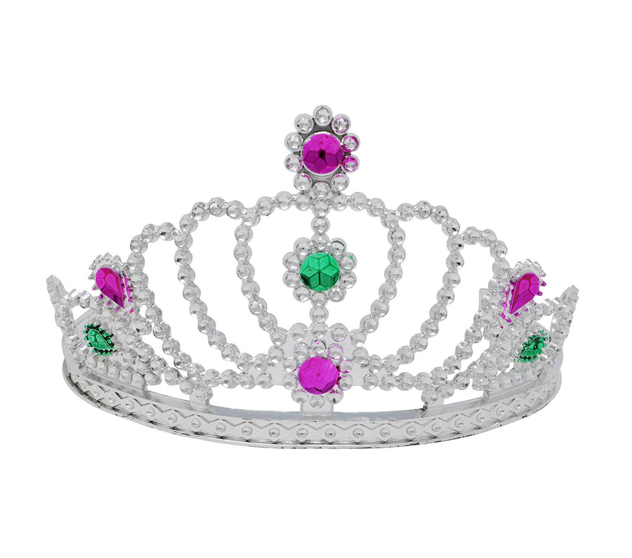 GP16110 – Prinzessinnen Tiara Mittelalterliche Märchenkönigin – Farbe: Silber, Ansicht 2