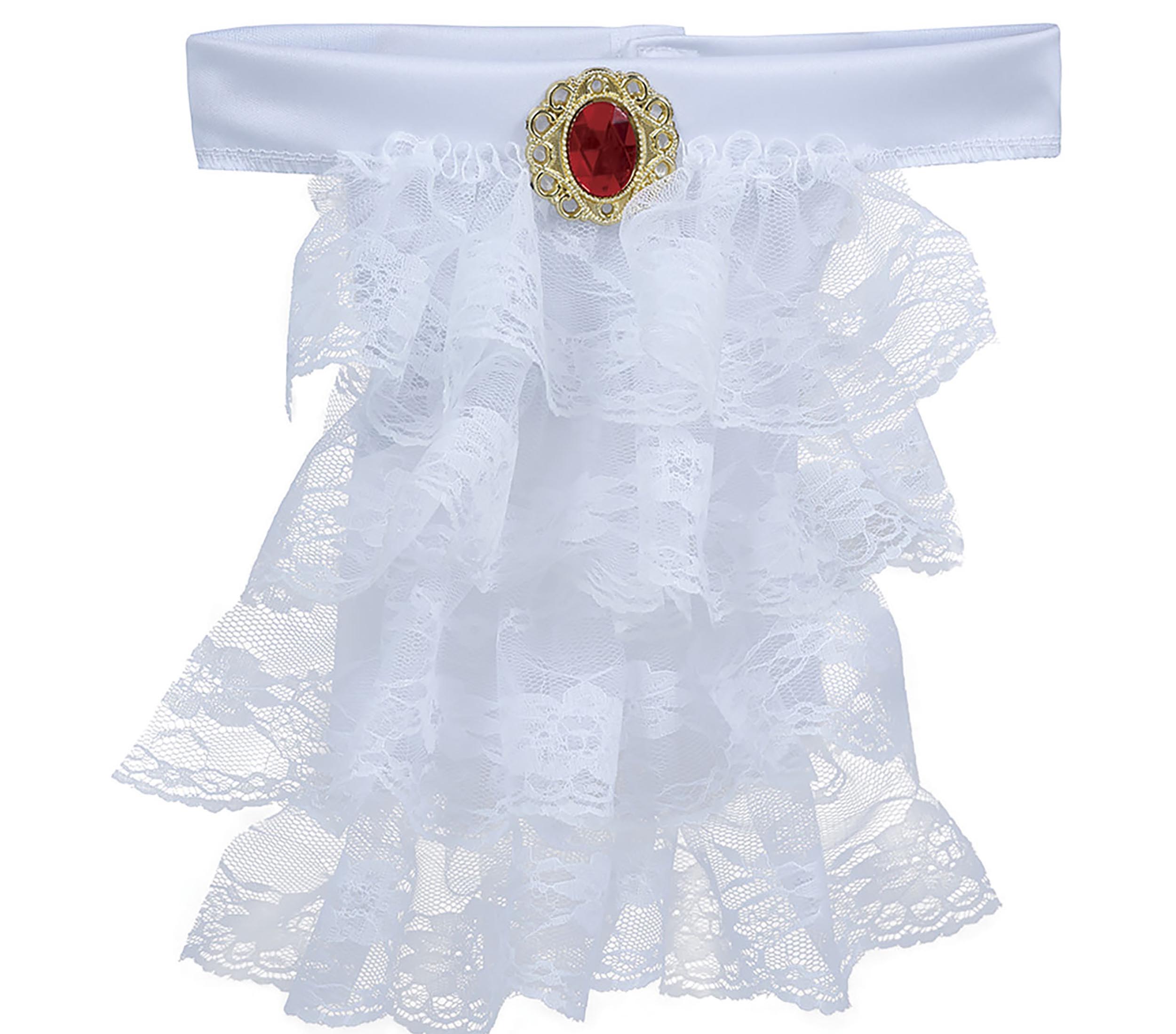 GP16121 – Marquisen Jabot Viktorianisch Steampunk – Farbe: Weiß